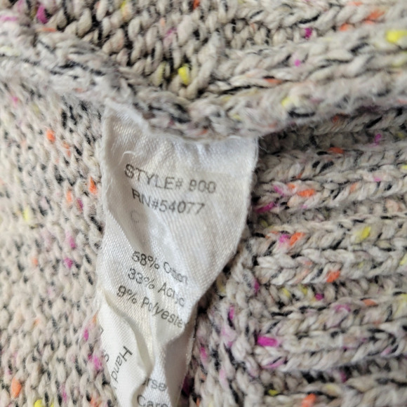Cabi Cardigan Boho Sweater Womens XS Oatmeal Thick Knit Longline Open #900 - Picture 8 of 11